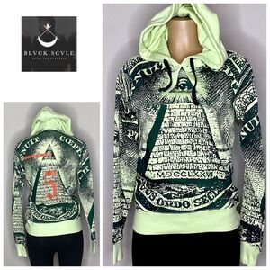 New. Black Scale All Over Print Money Pyramid Seal. Small. Retails $129